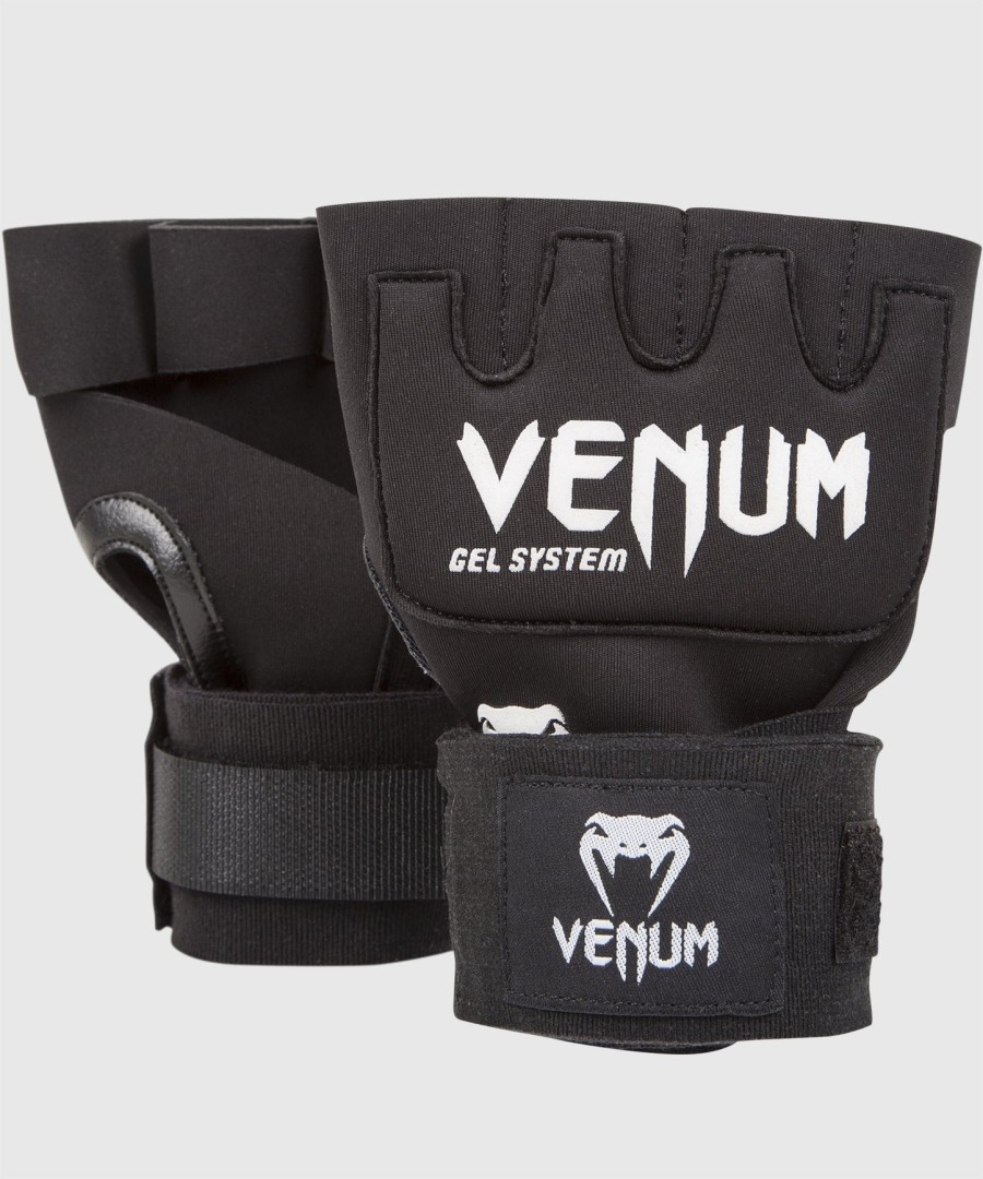 venum kontact gel handschoenwraps eén maat past de meeste - zwart