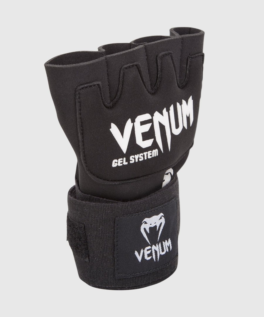 venum kontact gel handschoenwraps eén maat past de meeste - zwart