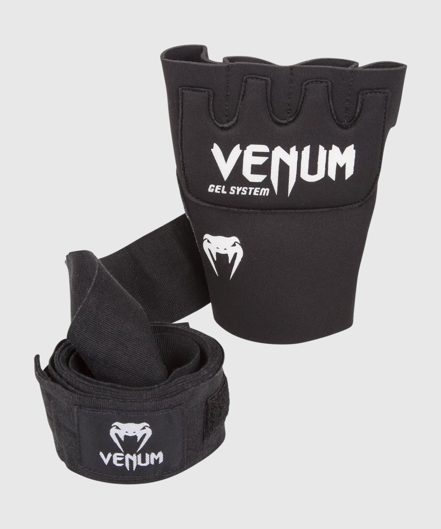 venum kontact gel handschoenwraps eén maat past de meeste - zwart