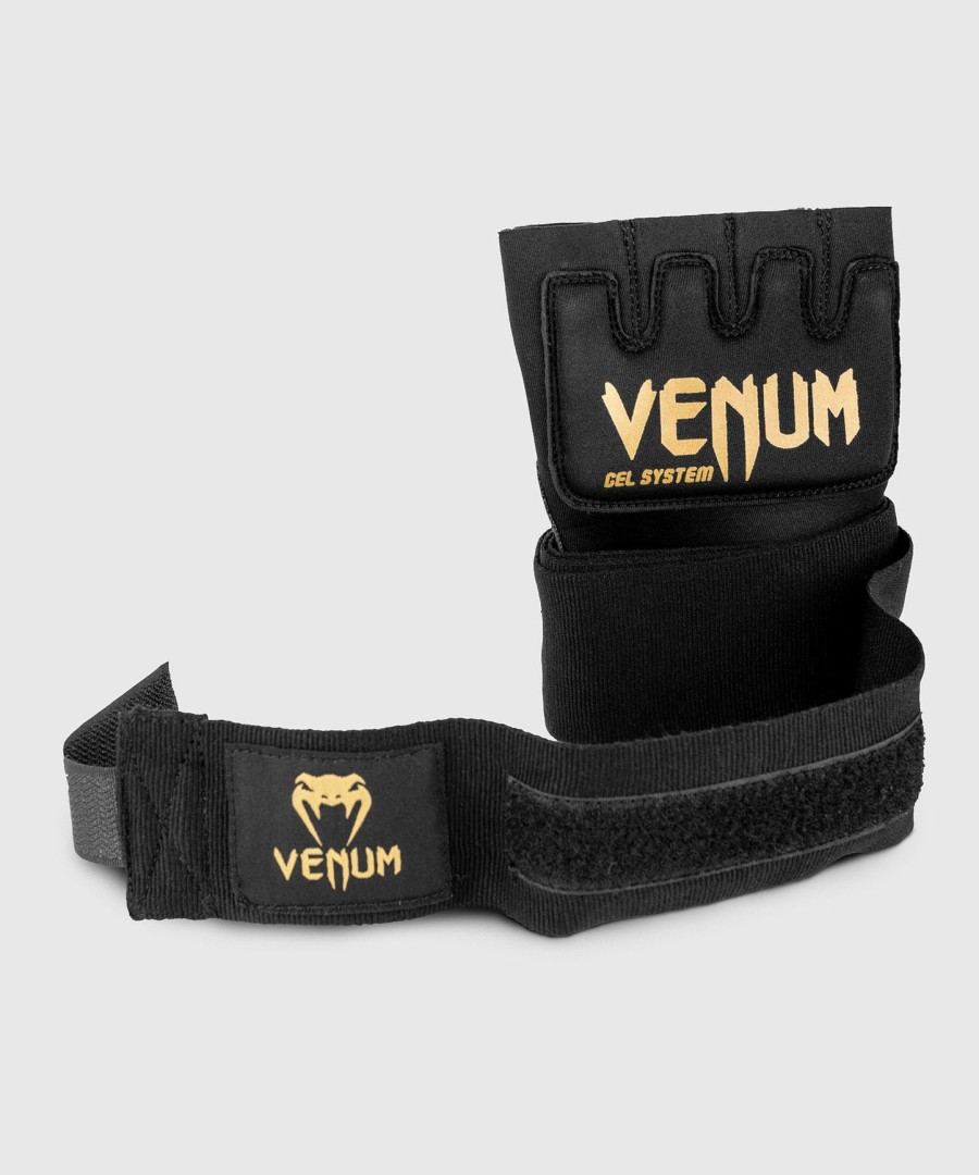 venum kontact gel handschoenwraps eén maat past de meeste - zwartgoud