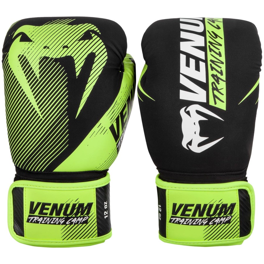 venum training camp 2.0 bokshandschoenen - zwartneogeel