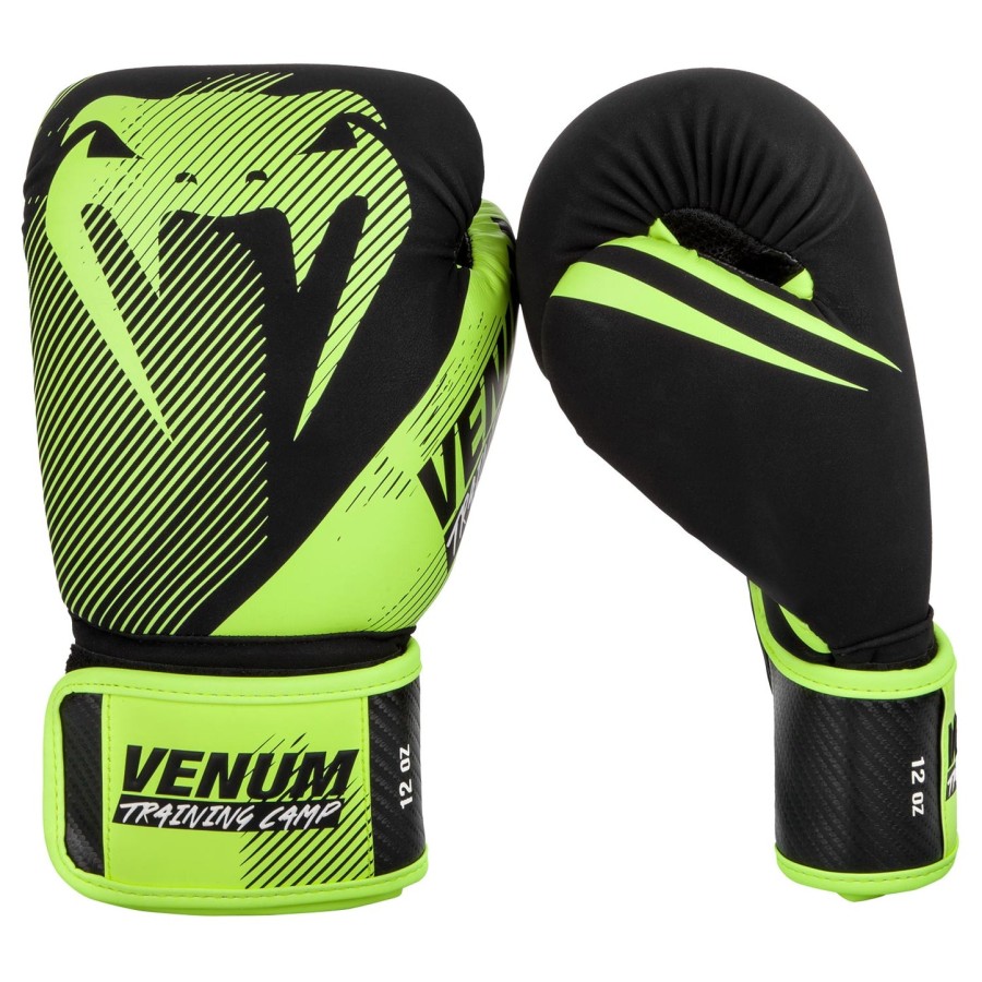 venum training camp 2.0 bokshandschoenen - zwartneogeel