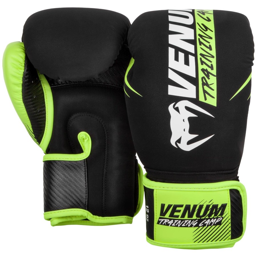 venum training camp 2.0 bokshandschoenen - zwartneogeel