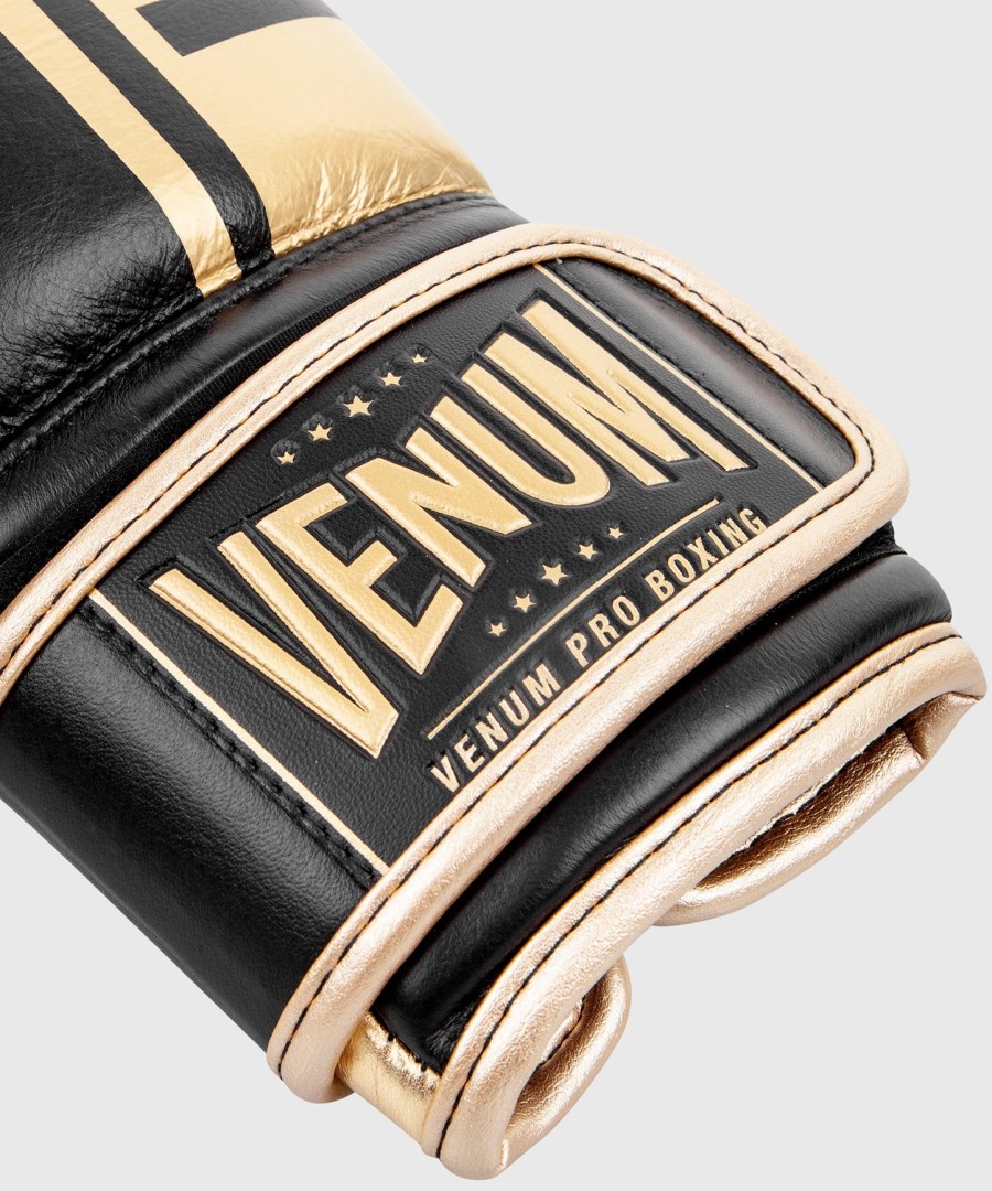 venum shield pro bokshandschoenen met klittenbandsluiting - zwartgoud
