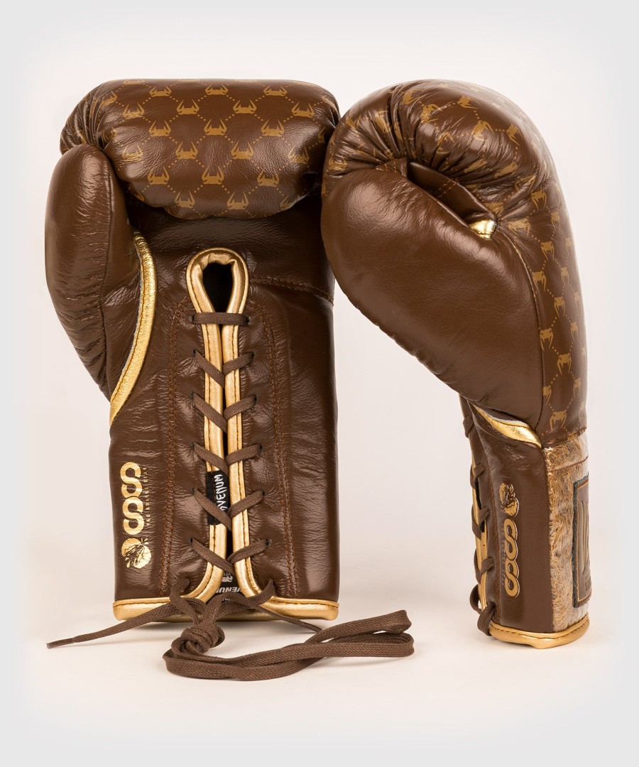 venum coco monogram pro bokshandschoenen met vetersluiting - grizzly brown