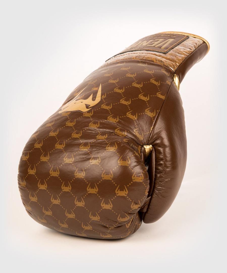 venum coco monogram pro bokshandschoenen met vetersluiting - grizzly brown