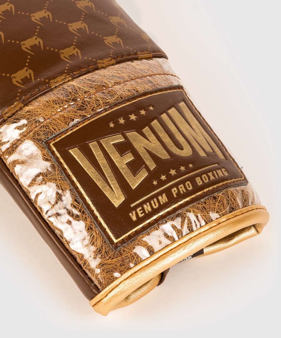 venum coco monogram pro bokshandschoenen met vetersluiting - grizzly brown