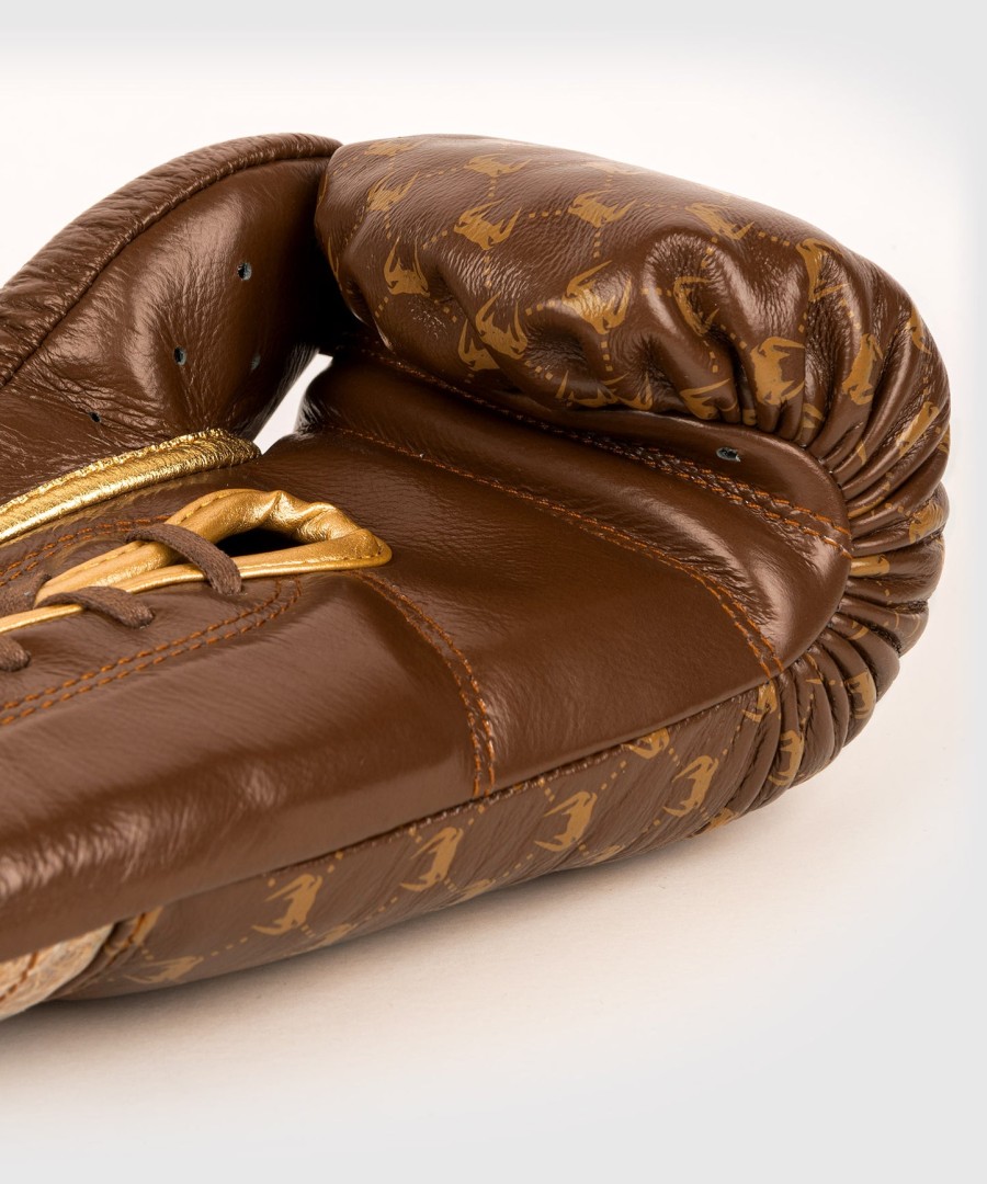 venum coco monogram pro bokshandschoenen met vetersluiting - grizzly brown