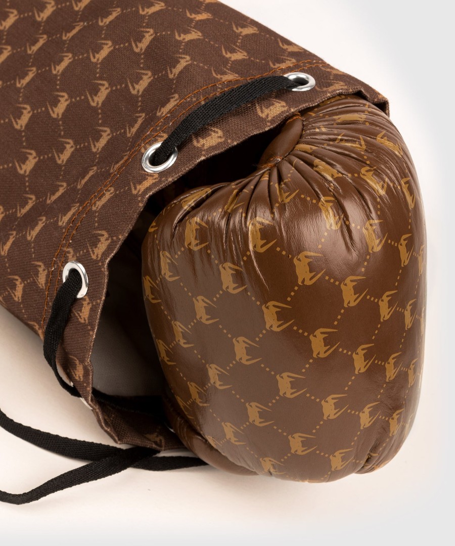 venum coco monogram pro bokshandschoenen met vetersluiting - grizzly brown