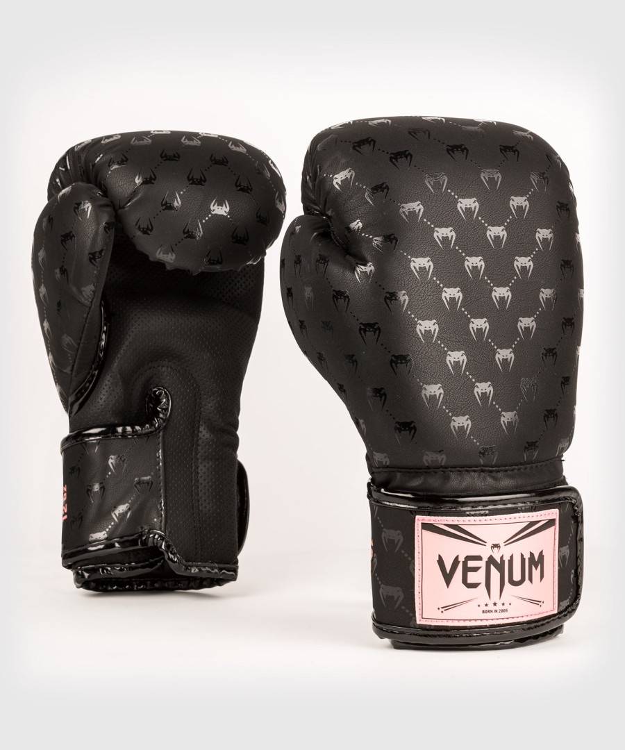 venum impact monogram bokshandschoenen - zwartroségoud