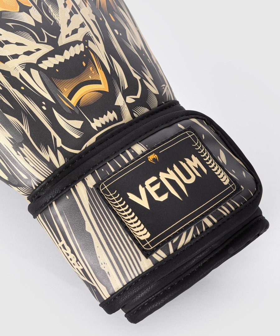 venum tiger bokshandschoenen - zwartneonoranje