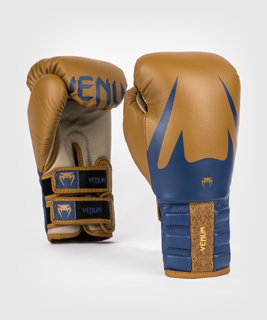 venum reverso bokshandschoenen - camel koningsblauw