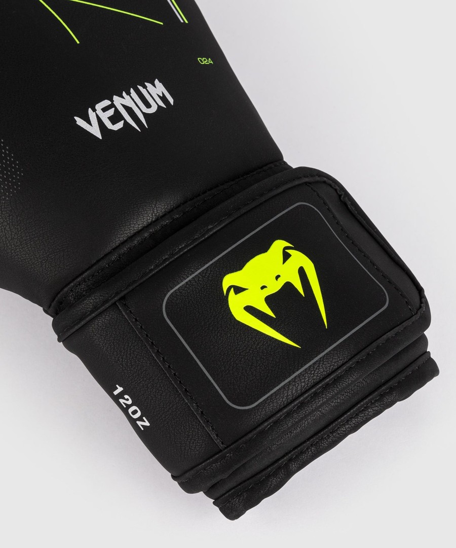venum training camp 4.0 bokshandschoenen - zwartneon groen