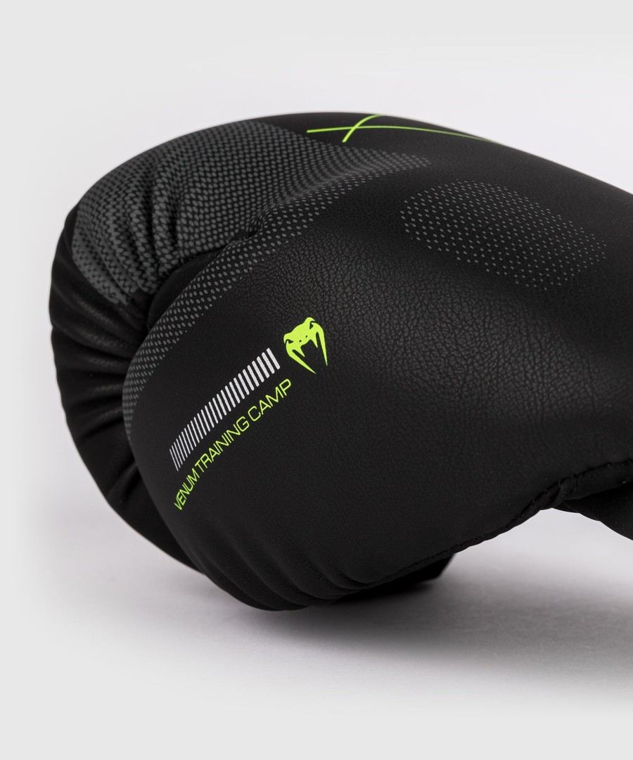 venum training camp 4.0 bokshandschoenen - zwartneon groen