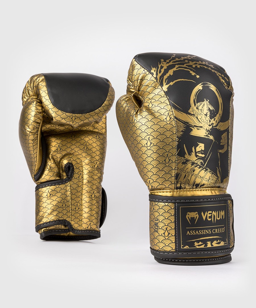 venum x assassin creed shadows bokshandschoenen - zwartgoud