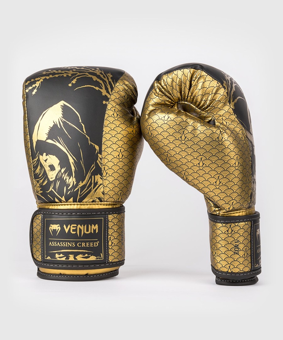 venum x assassin creed shadows bokshandschoenen - zwartgoud