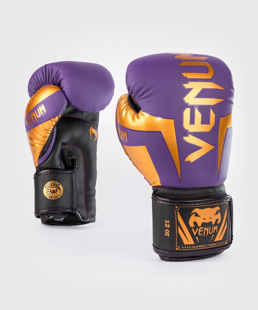 venum elite bokshandschoenen - donkerpaars - speciale editie