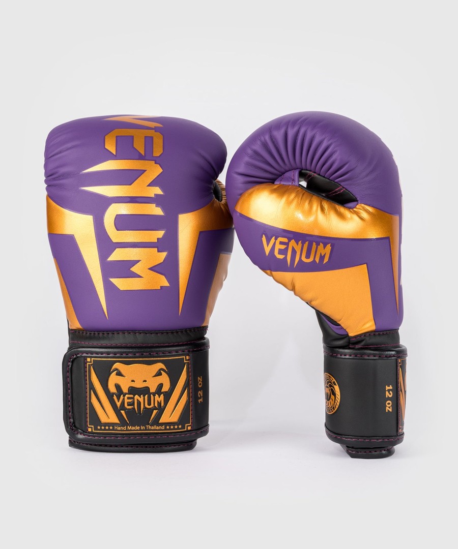 venum elite bokshandschoenen - donkerpaars - speciale editie