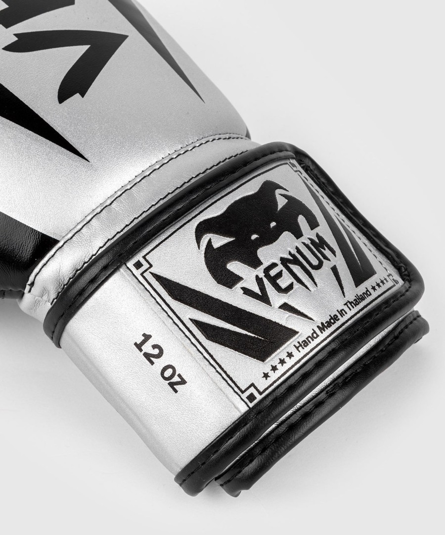 venum elite bokshandschoenen - zilverzwart