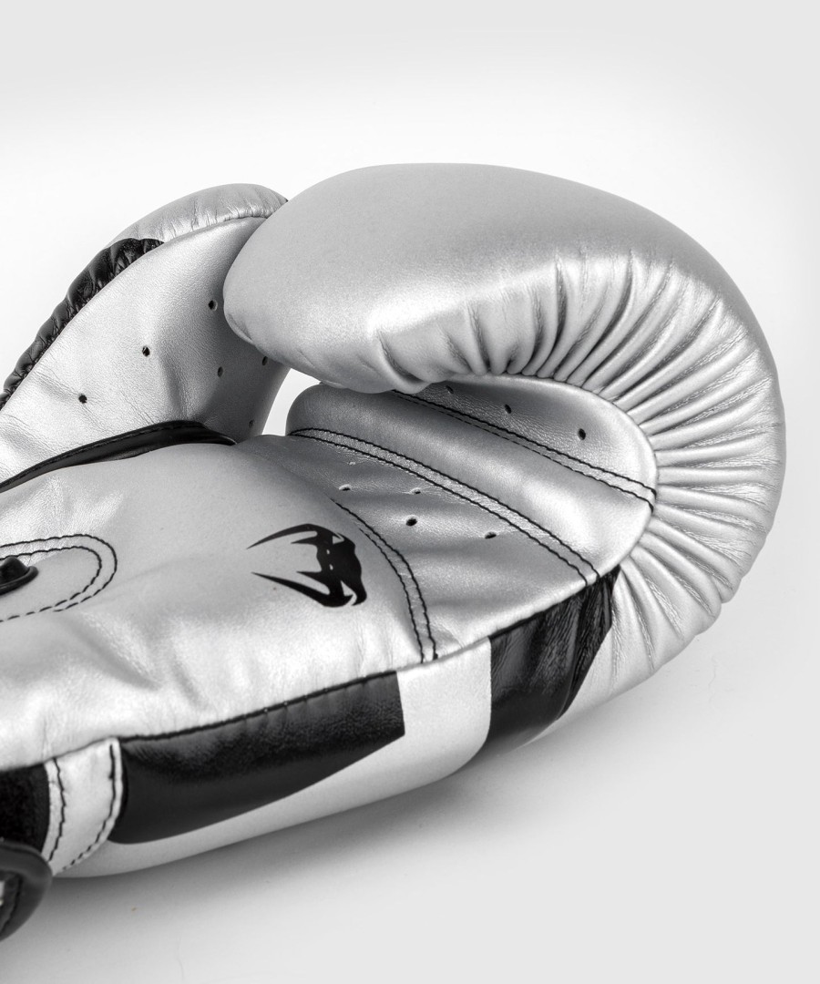 venum elite bokshandschoenen - zilverzwart