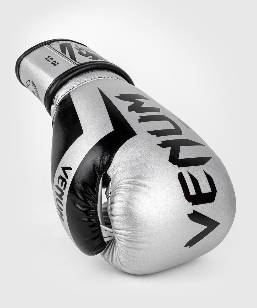 venum elite bokshandschoenen - zilverzwart