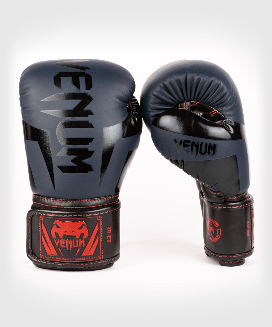 venum elite bokshandschoenen - marineblauwzwart-rood
