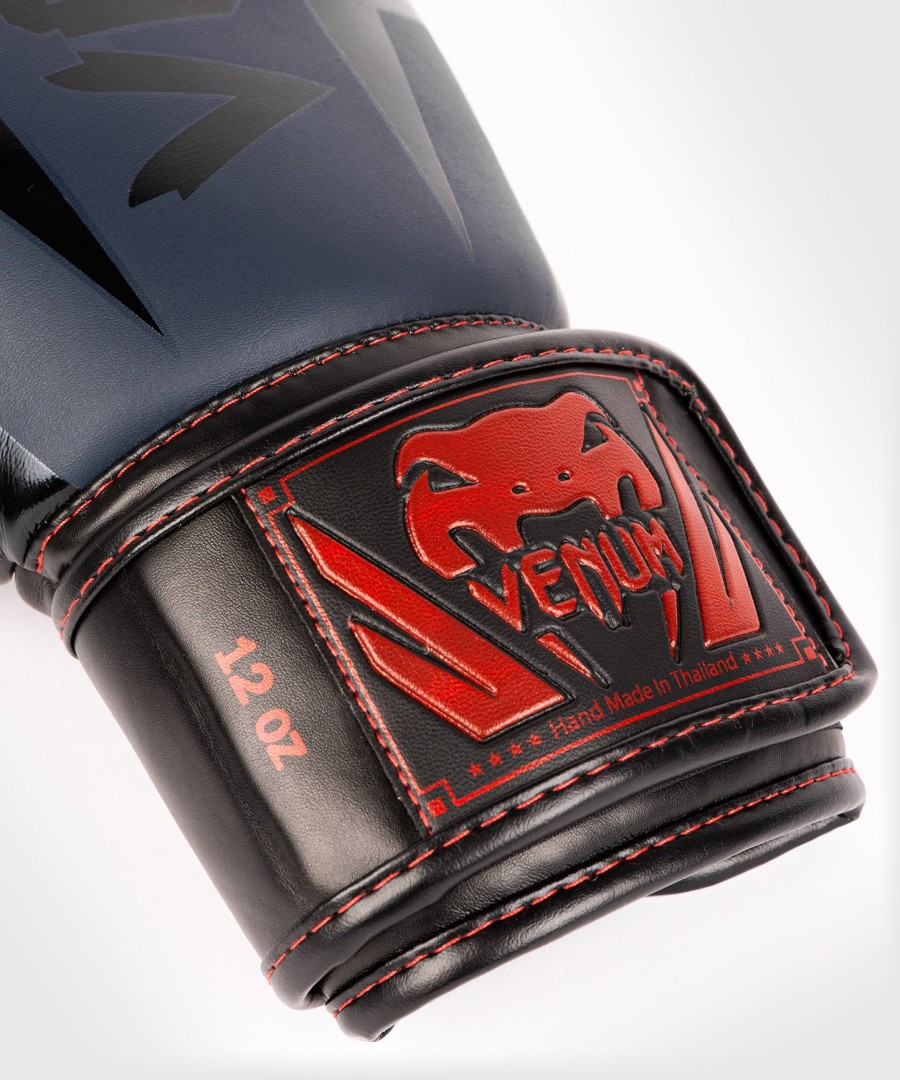 venum elite bokshandschoenen - marineblauwzwart-rood