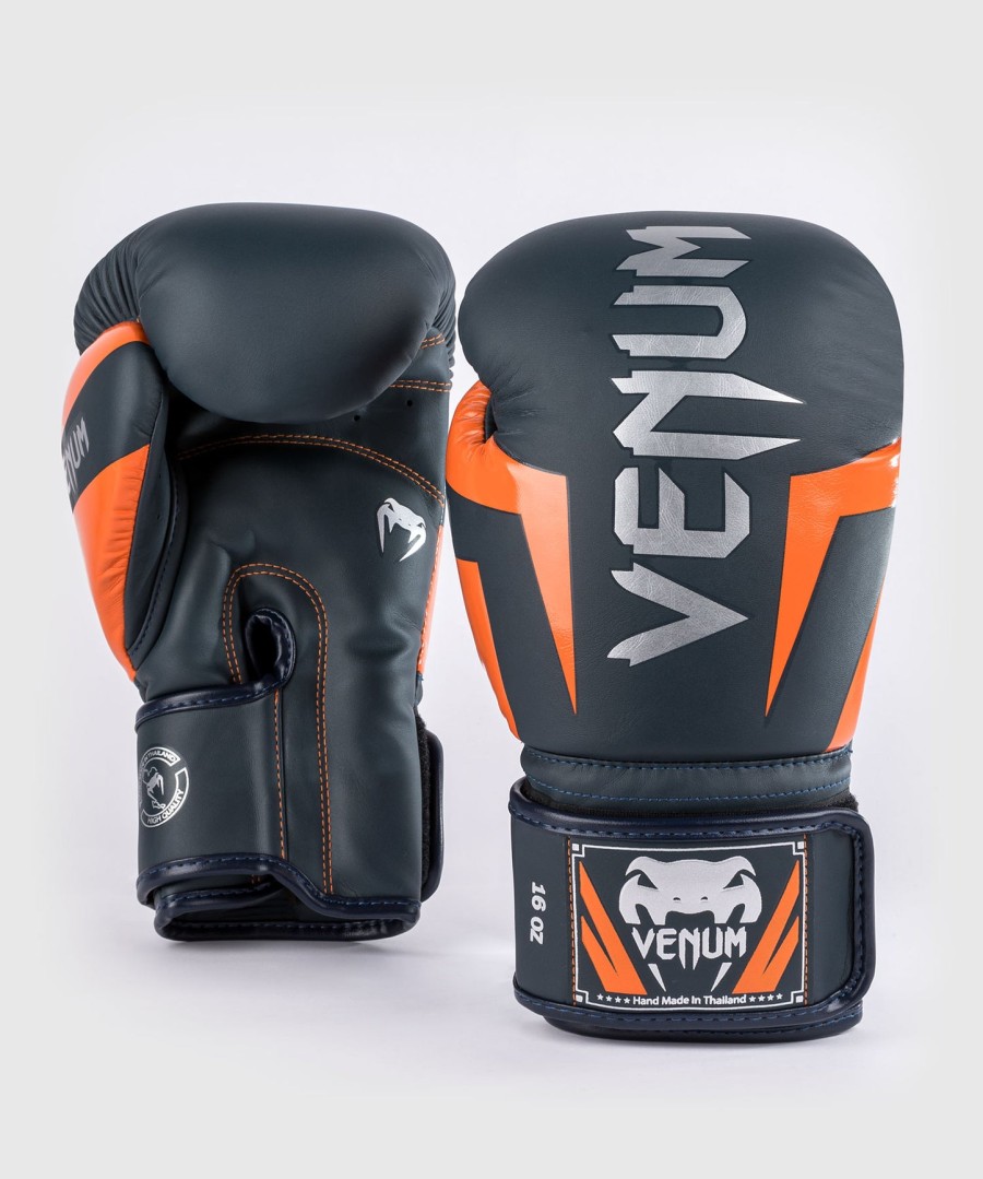 venum elite bokshandschoenen - marineblauwzilveroranje