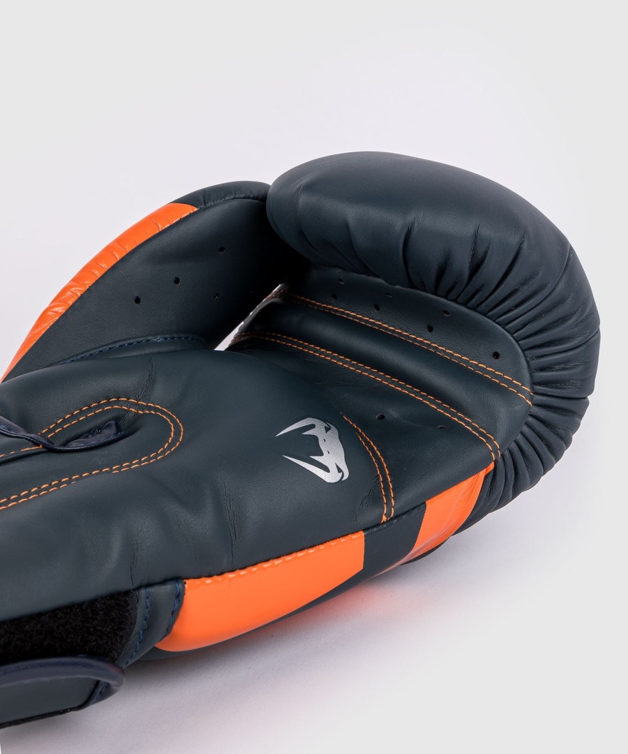 venum elite bokshandschoenen - marineblauwzilveroranje