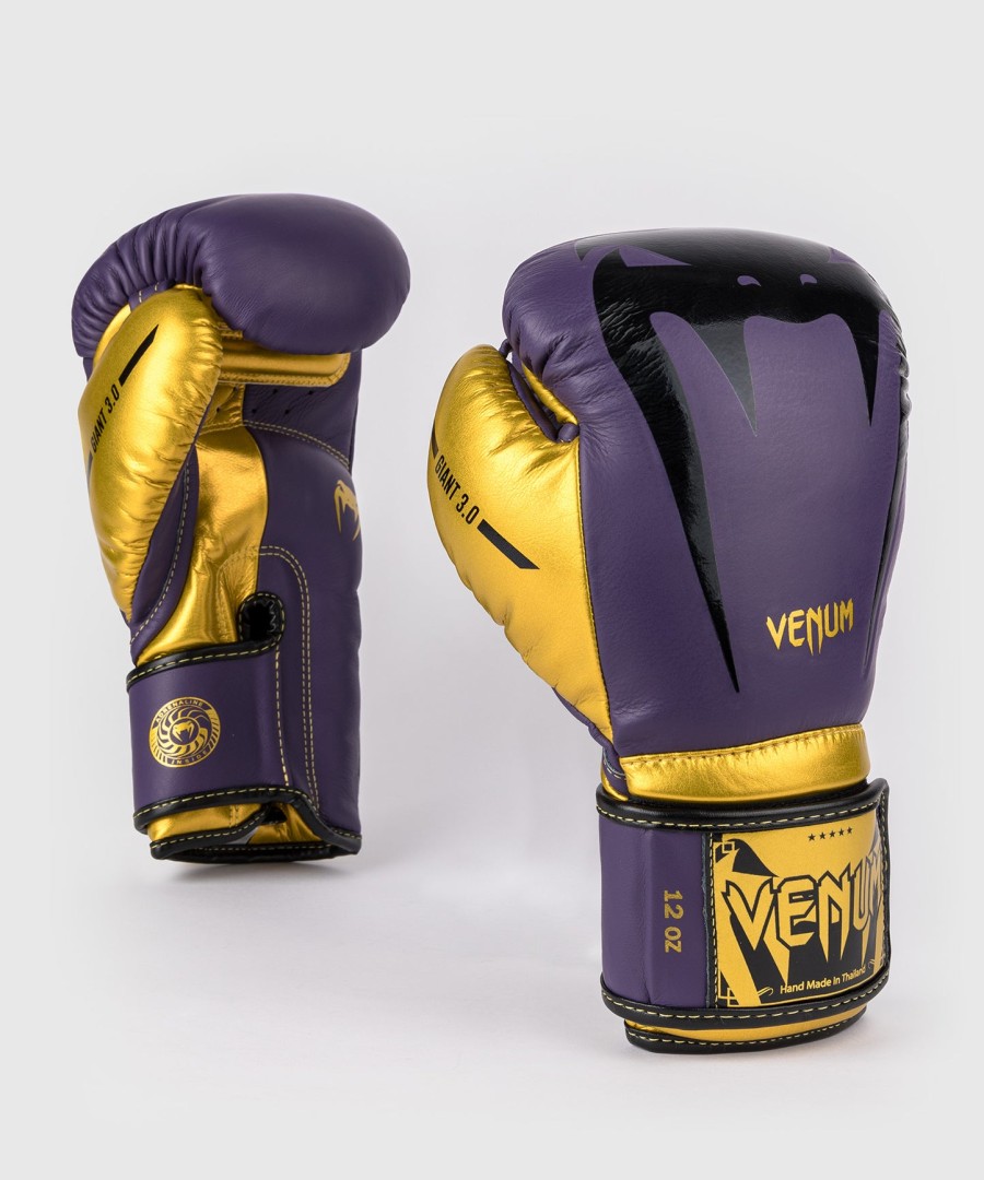 venum giant 3.0 bokshandschoenen - donkerpaarsgoud - speciale editie