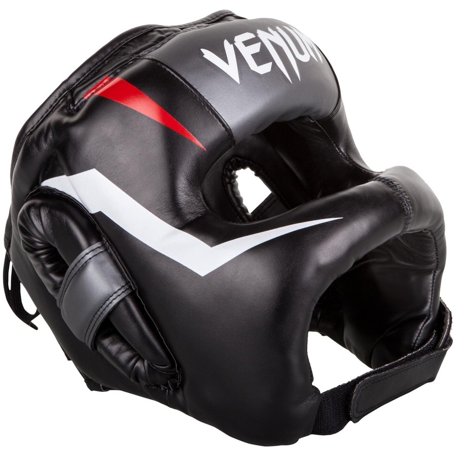 venum elite iron headgear - zwart