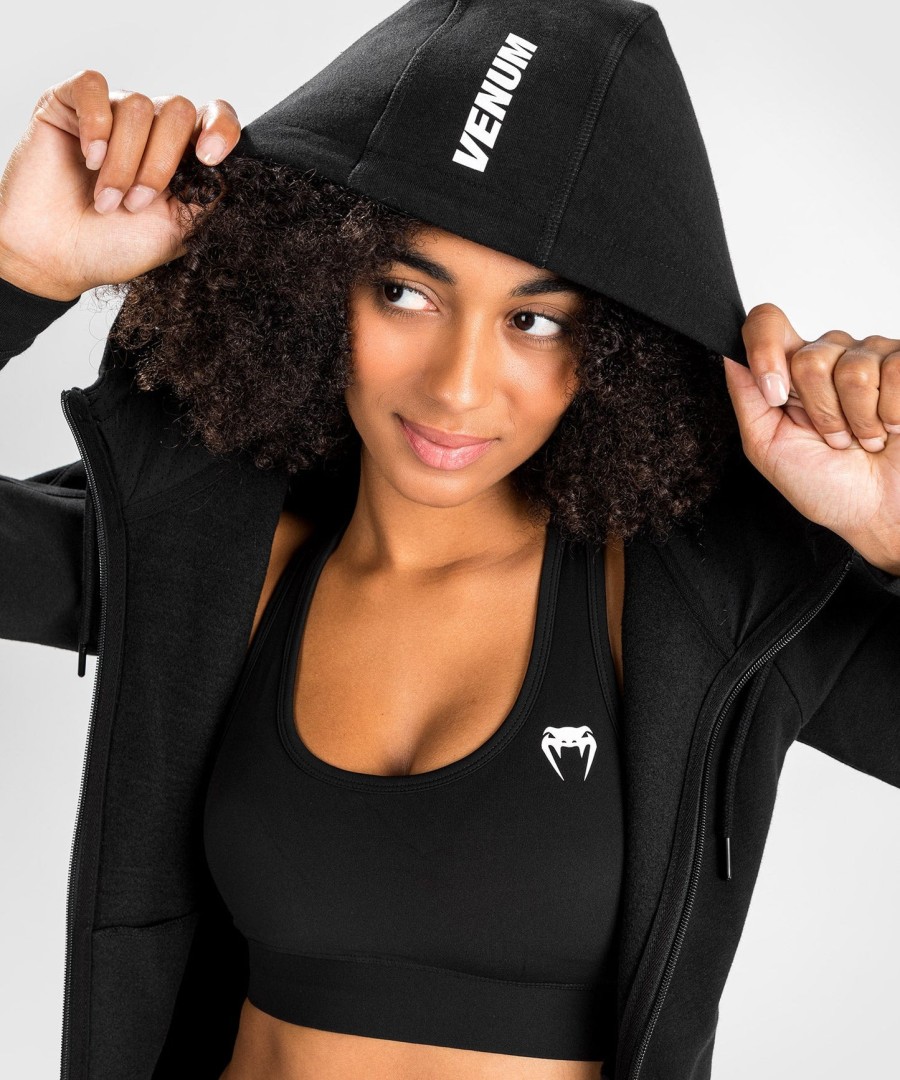 venum essential dameshoodie - zwart