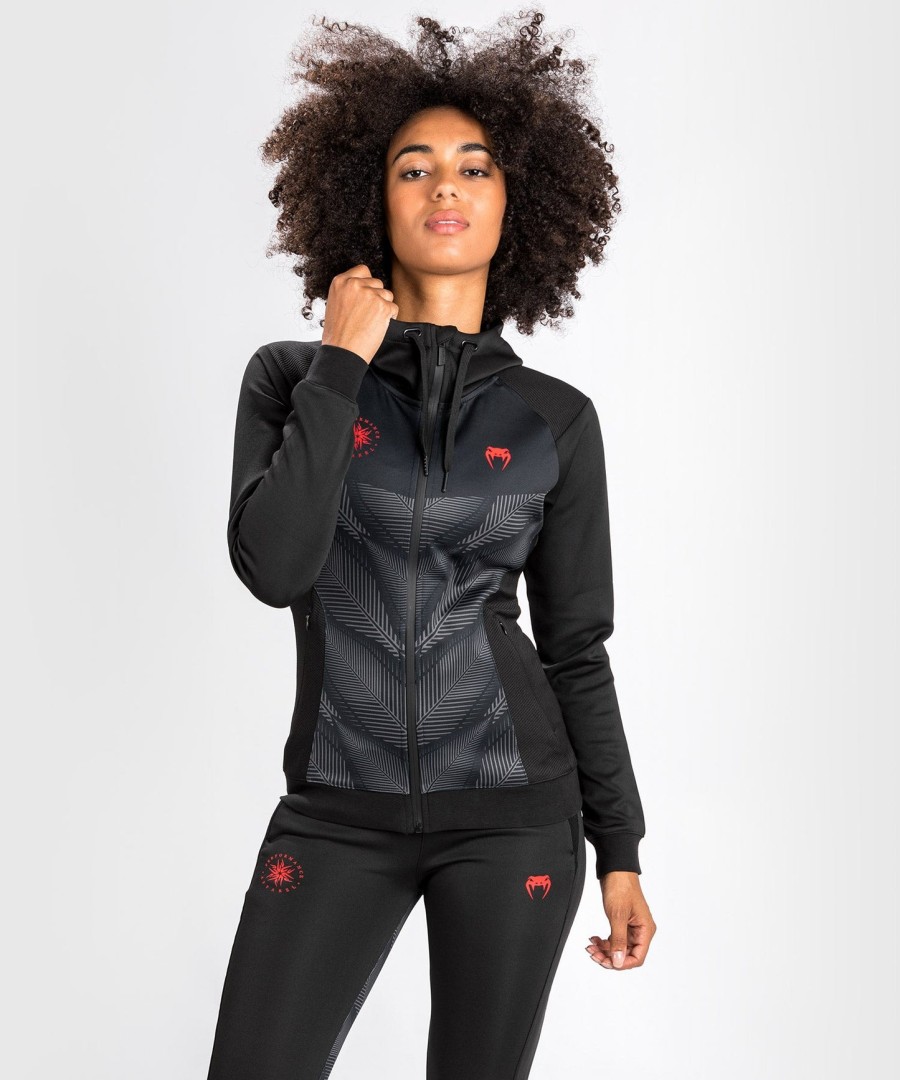 venum phantom hoody - voor dames - zwartrood