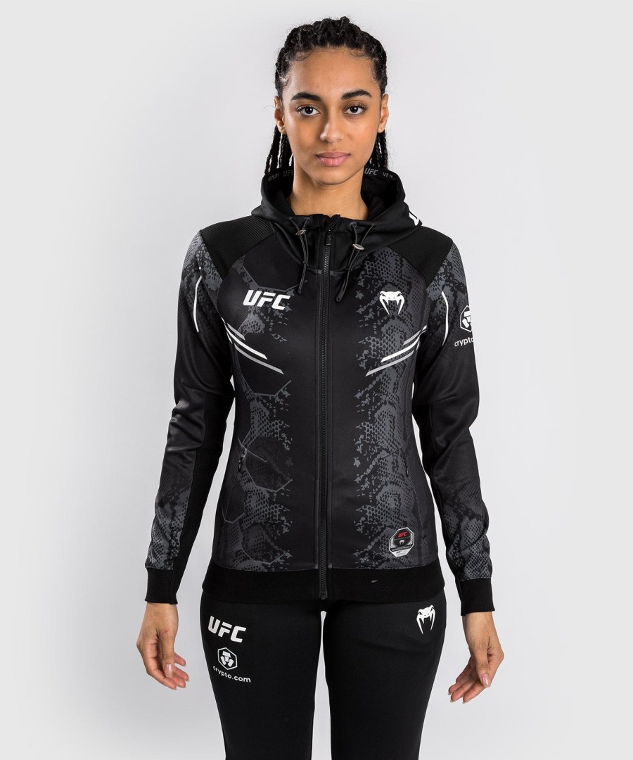 ufc adrenaline by venum authentic fight night women walkout hoodie - zwart