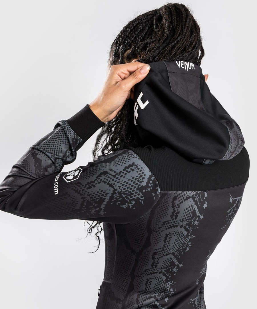 ufc adrenaline by venum authentic fight night women walkout hoodie - zwart