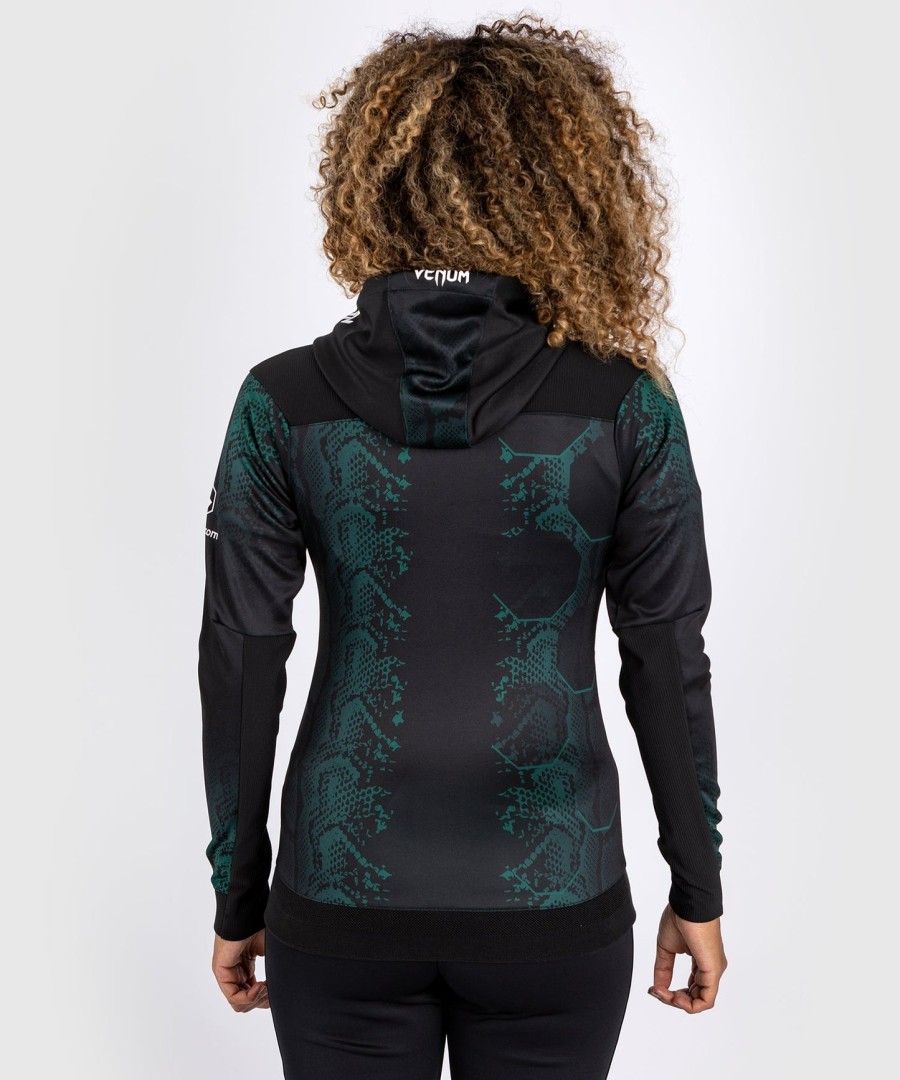 ufc adrenaline by venum authentic fight night women walkout hoodie - emerald edition - groenzwart