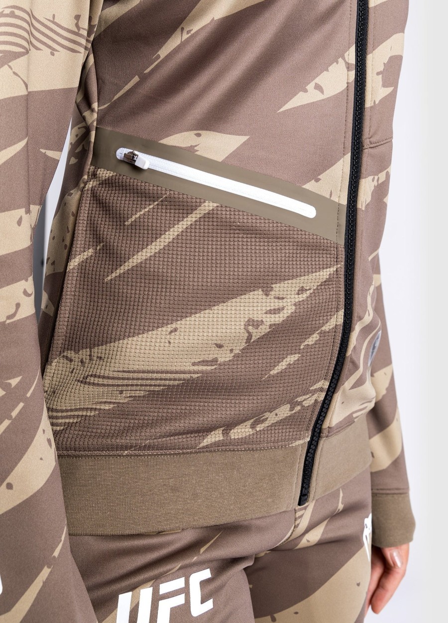 ufc adrenaline by venum fight week dames hoodie met rits - woestijncamouflage