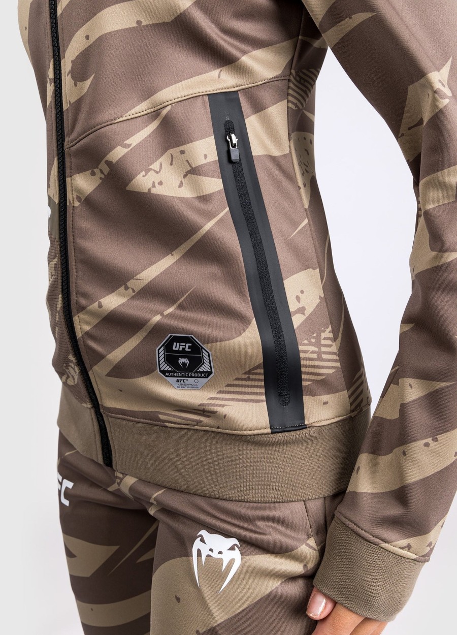 ufc adrenaline by venum fight week dames hoodie met rits - woestijncamouflage
