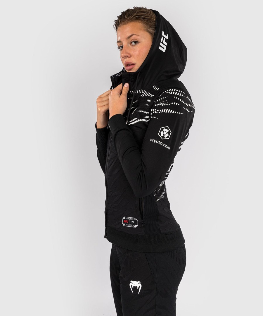 ufc fusion by venum authentic fight night women walkout hoodie - zwart