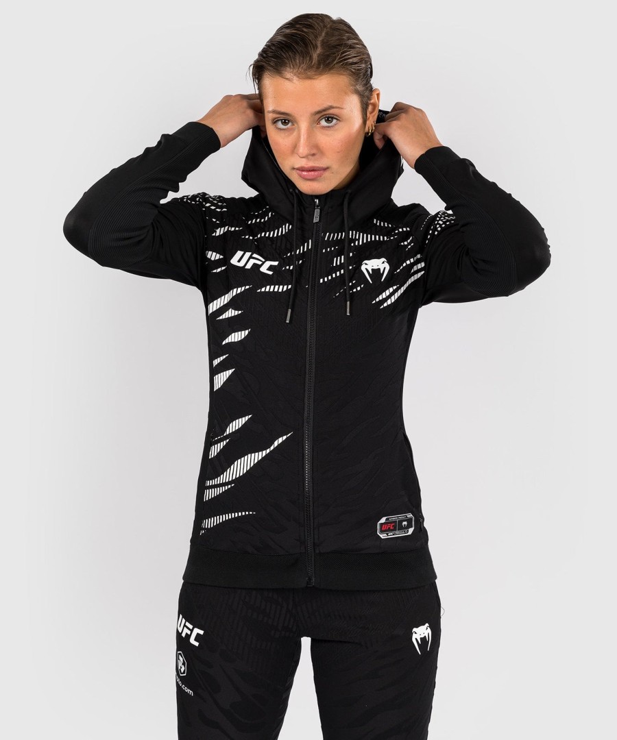 ufc fusion by venum authentic fight night women walkout hoodie - zwart