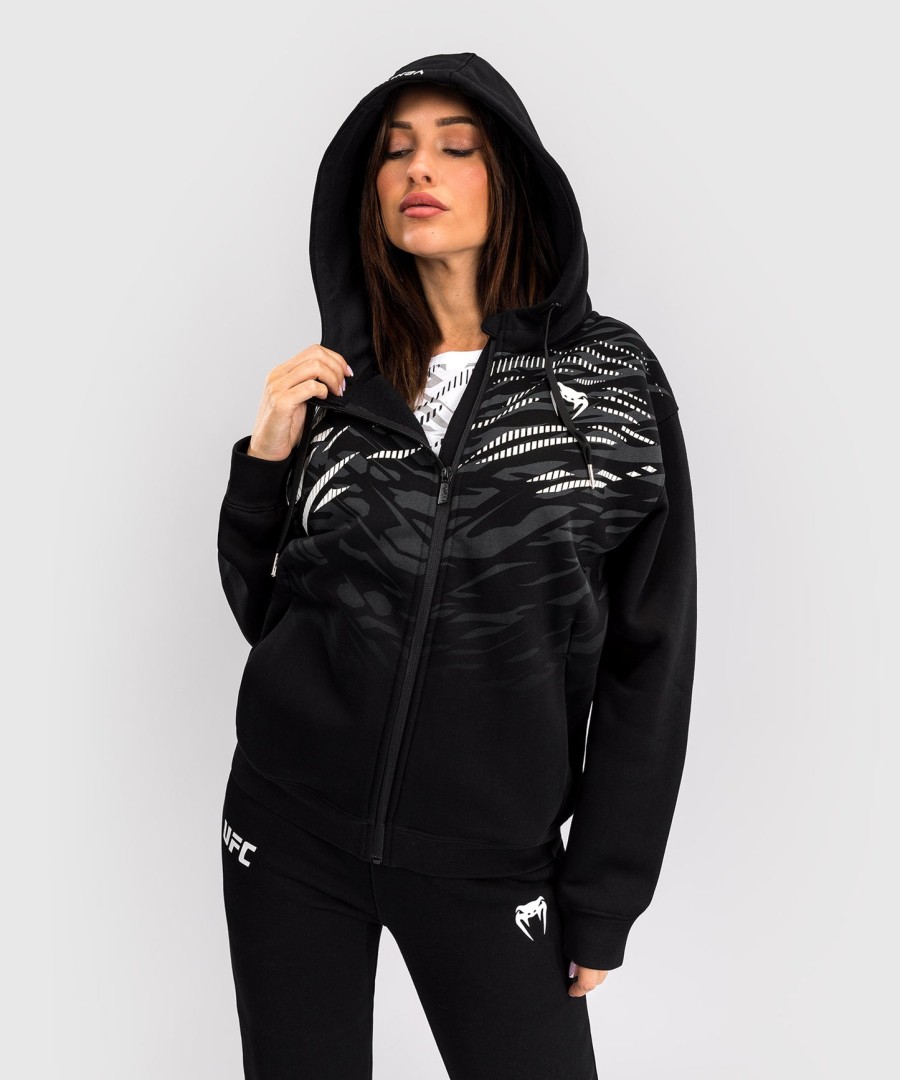 ufc fusion by venum dames replica hoodie met rits - zwart