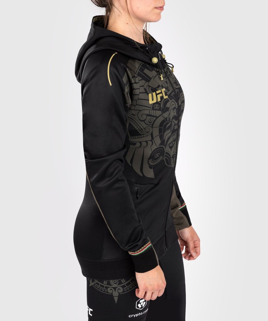 noche ufc by venum authentic fight night women walkout hoodie - zwart