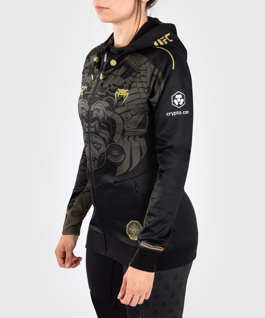 noche ufc by venum authentic fight night women walkout hoodie - zwart