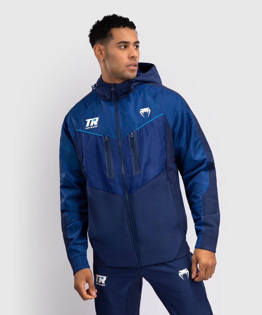 venum x top rank original heren hoodie met volledige ritssluiting - marineblauw