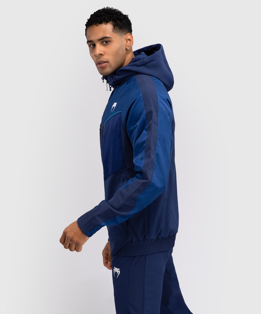 venum x top rank original heren hoodie met volledige ritssluiting - marineblauw
