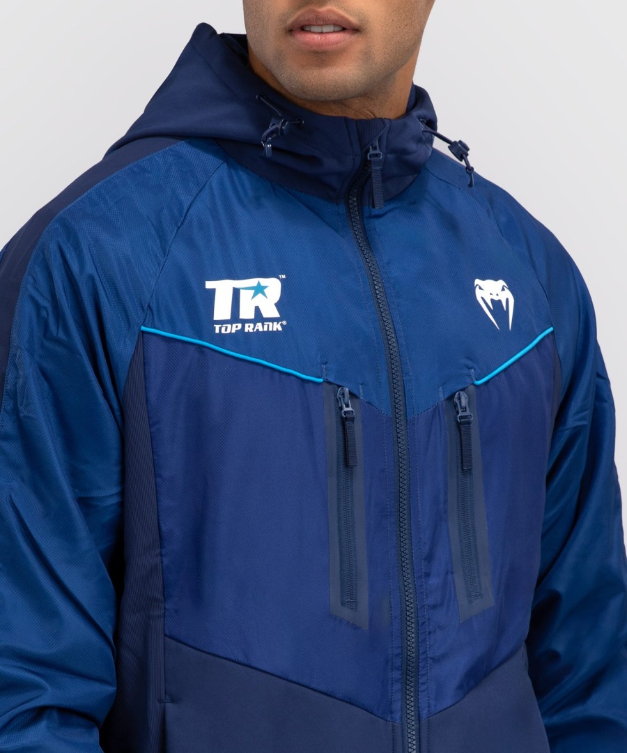 venum x top rank original heren hoodie met volledige ritssluiting - marineblauw
