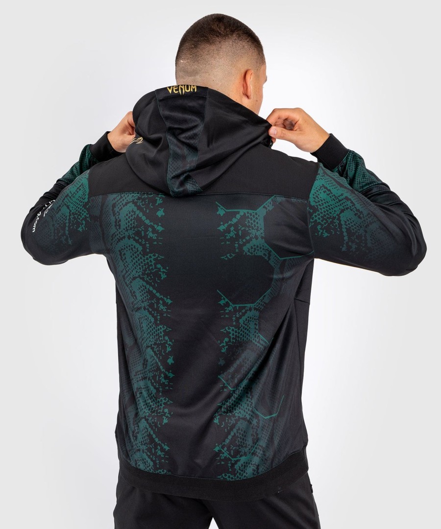 ufc adrenaline by venum authentic fight night men walkout hoodie - emerald edition - groenzwartgoud
