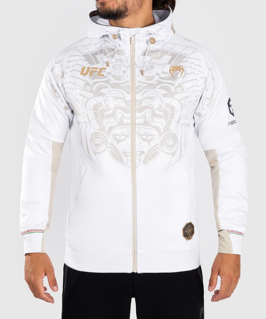 noche ufc by venum authentic fight night men walkout hoodie - wit