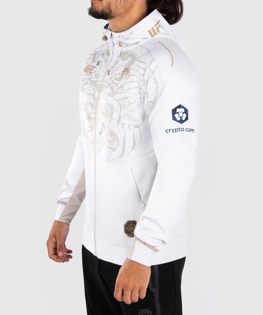 noche ufc by venum authentic fight night men walkout hoodie - wit