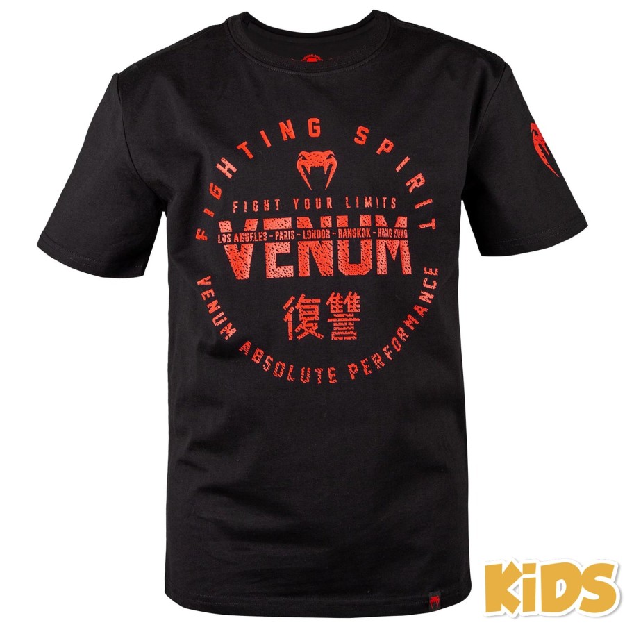 venum signature kinder t-shirt - zwartrood